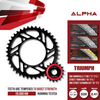 ALPHA SPROCKET ชุดเปลี่ยนโซ่-สเตอร์ ใช้สำหรับ Triumph 900 BONNEVILLE T100 (17-21) / STREET TWIN 900 (16-21) / 900 Street Scrambler (16-21)