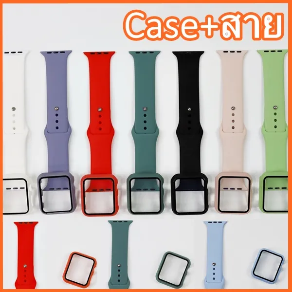 Apple Watch 6 Vibriert Nicht Mehr 🔥Case Apple watch+สายซิลิโคนสีพื้น ขนาดหน้าปัด38/40/41/42/44/45 🔥สำหรับ