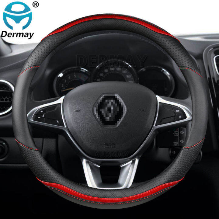 for-renault-logan-1-2-3-for-dacia-logan-car-steering-wheel-cover-microfiber-leather-carbon-fiber-fashion-auto-accessories