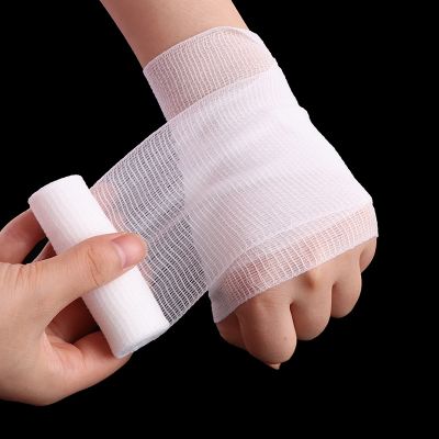 【LZ】 4 Rolls Military Injury Wrap Bandages Gauze Elasticated Mesh Bandage Outdoor First Aid Kit Medical Elastic Bandage