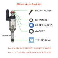 จัดส่งฟรี4เซ็ต GDI เชื้อเพลิง Inejctor ชุดซ่อมสำหรับ31432778สำหรับ14-22วอลโว่ S60 S90 V60 V90 XC40 XC90 (AY-RKG907)