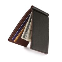 【CW】▩☢✟  Brand Men Wallet Short Wallets Purses Leather Money Sollid Thin