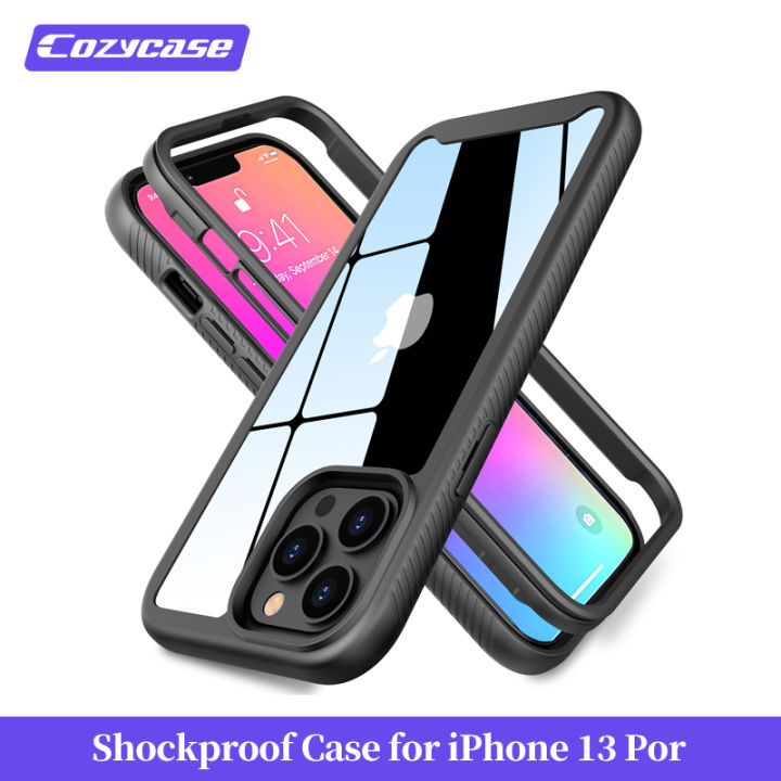 cozycase-shockproof-case-for-13-pro-max-transparent-back-cover-soft-phone-clear-back-case-shows-off-your-device