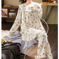 Size 5XL 150KG Autumn Sleepwear Sets For Women Pajamas Long Sleeve tops and pants Floral Printed HomeWear Femme Pijamas