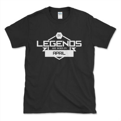 ▥ↂ☈Round Legends Are Born In April Legendary Month Jokke Birthday T-Shirt Cart
