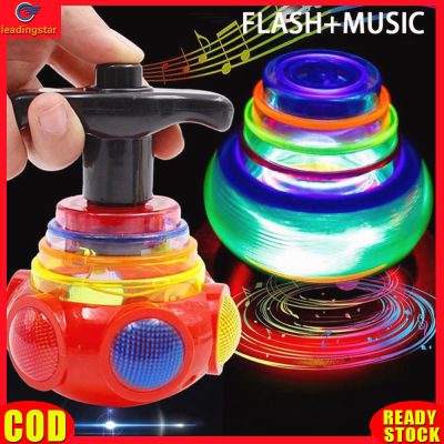 LeadingStar toy new Gyro Toy Colorful Flashing Gyro Music Spinning Toy With Launcher For Children Gifts