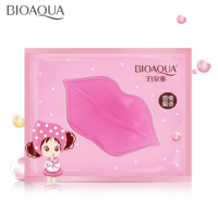 BIOAQUA แผ่นมาร์คปากชมพู ผสมคอลลาเจน ( 1 แผ่น ) เพื่อริมฝีปาก เนียนนุ่มน่าสัมผัส บำรุงให้ ปาก สีชมพู มาส์กปาก-1099