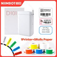 Niimbot D101 Plus เครื่องพิมพ์สติกเกอร์แบบร้อนพกพาได้ฉลากกระเป๋าฟรีผู้ผลิตโทรศัพท์มือถือขนาดเล็กสำนักงาน/เครื่องพิมพ์ขนาดเล็กสำนักงานบ้าน