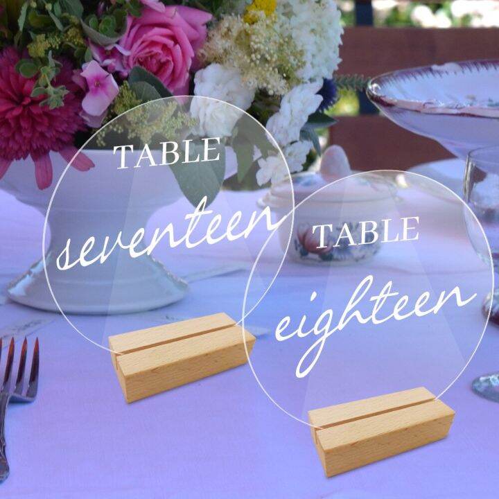 1pcs-blank-clear-table-number-signs-acrylic-display-stand-with-wooden-base-place-card-holder-for-wedding-party-table-decoration-artificial-flowers-pl