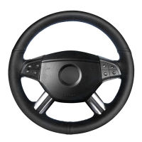 Black PU Artificial Leather Car Steering Wheel Cover for Mercedes Benz W164 M-Class ML350 ML500 X164 GL-Class GL4