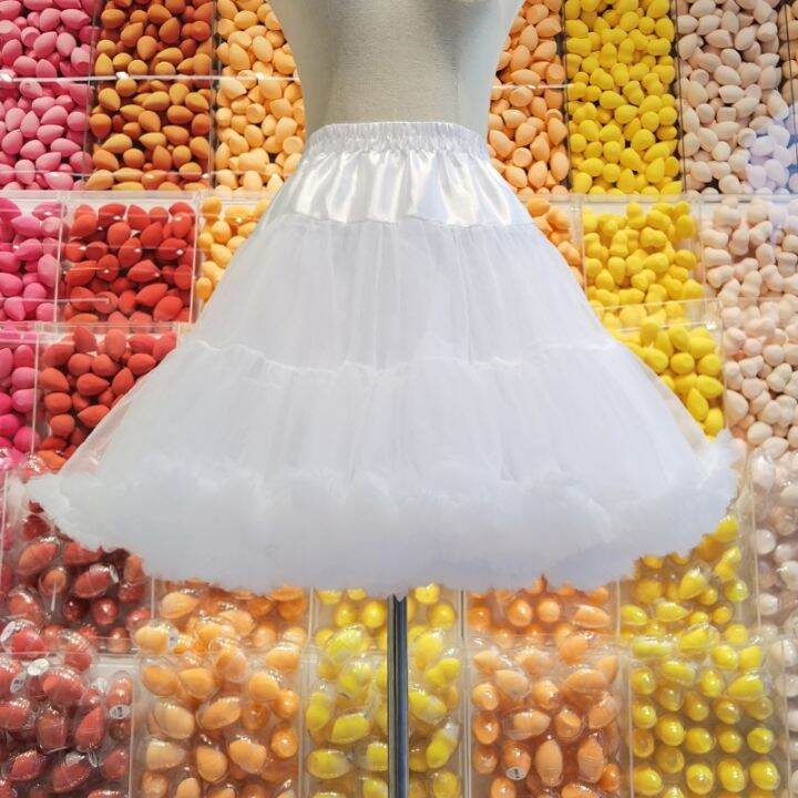 cc-clouds-petticoat-kawaii-elastic-waist-mesh-tulle-skirts-teen-puffy-ruffle-short-tutu-45cm