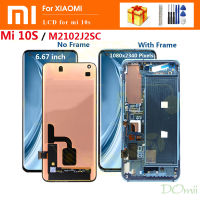 จอ Lcd แบบดั้งเดิม6.67 "สำหรับ Xiaomi Mi 10 S หน้าจอ LCD กรอบโชว์ + หน้าจอสัมผัส Digitizer Mi 10 S Mi10 S จอแสดงผล M2102J2SC