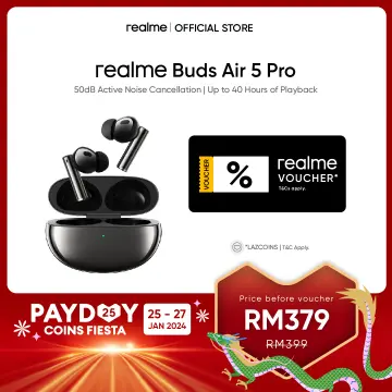 realme Buds Air 5 Pro with 50dB ANC upto 40 hours Playback Bluetooth Headset