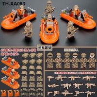 Compatible with lego boat reshipment commando special police man wang military weapons boy assemble simulation model