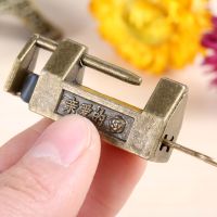 【CW】 1pc Zinc Alloy Chinese Antique Keyed Padlock Jewelry Cabinet Drawer Lock 33x18mm