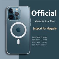 ☎◎☋ Transparent Magnetic Magnet Case For iPhone 13 12 11 Pro Max Mini X XS Max XR Clear Support Wireless Charging Cover