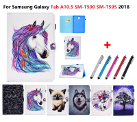 Casing Tablet สำหรับ Samsung Galaxy Tab A เคส10.5ฝาครอบ2018 Fundas สำหรับ Galaxy Tab A 10.5 T590 T595 SM-T590 SM-T595มีปากกา + ปากกา tcubjb