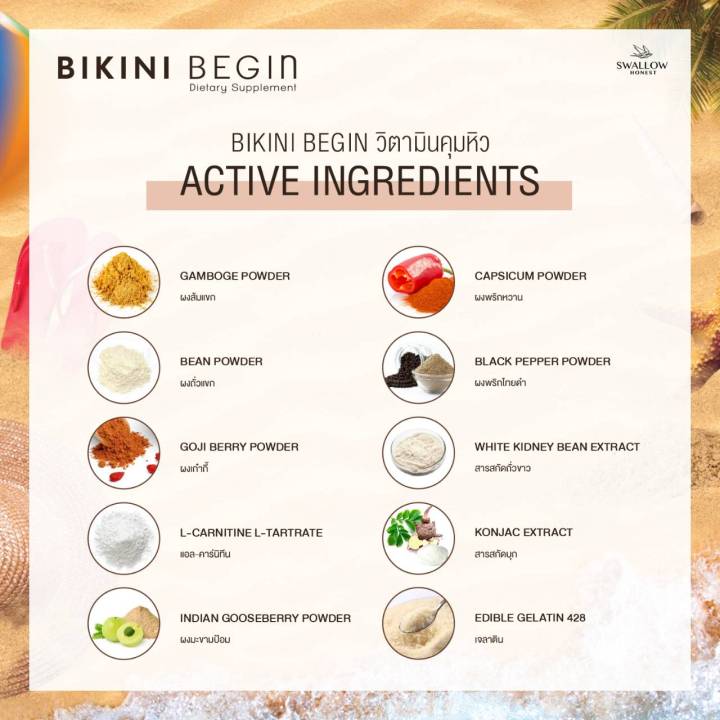 bikini-begin-อาหารเสริม-วิตามินคุมหิว-ผลิตภัณฑ์-คนอยากเอวบาง-1-กล่องมี-10เม็ด