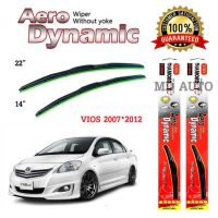 Hot Sale ใบปัดน้ำฝนทรง Aero Dynamic (Diamond eye) ขนาด 14" 22" นิ้ว สำหรับ VIOS 2007-2012 จำนวน 1 คู่ ลดราคา ที่ ปัด น้ำ ฝน ยาง ปัด น้ำ ฝน ใบ ปัด น้ำ ฝน ก้าน ปัด น้ำ ฝน