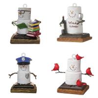 Christmas Tree Pendant 4pcs 2D Mini Snowman Pendant for Christmas Decor Flexible Christmas Tree Pendant Ornament Reusable Snowman Christmas Sign Decor for Christmas value