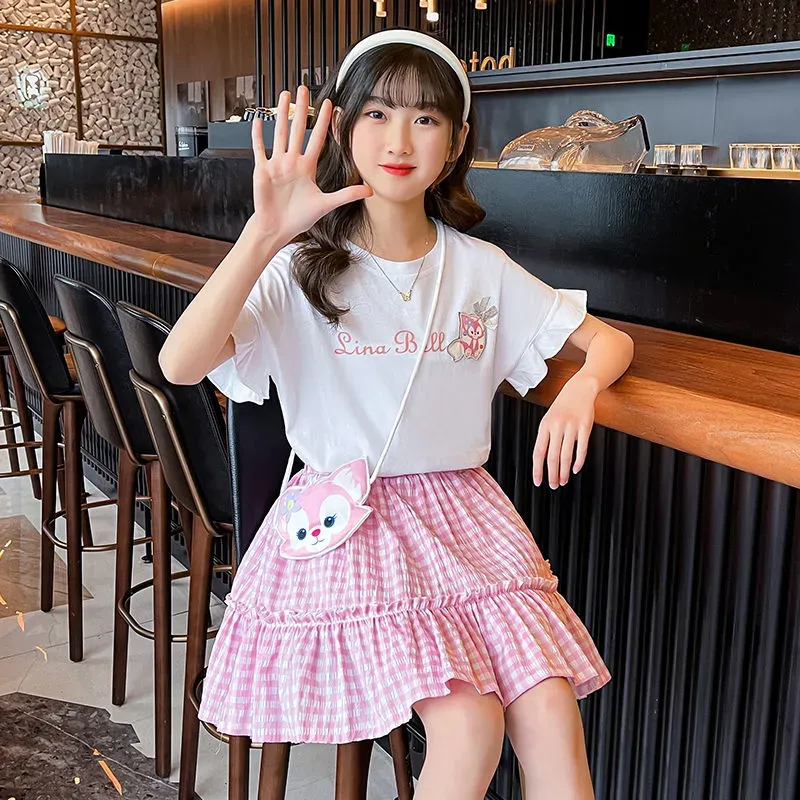 PAPA Children's Fashion 2PCS（Blouses+Skirt）High Quality baju baby girl  korean Dress for kids