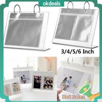 OKDEALS 3-6 inch Useful Multi-functional Organizer Storage Acrylic Photo Frame Photo Album Card Booklet Picture Case