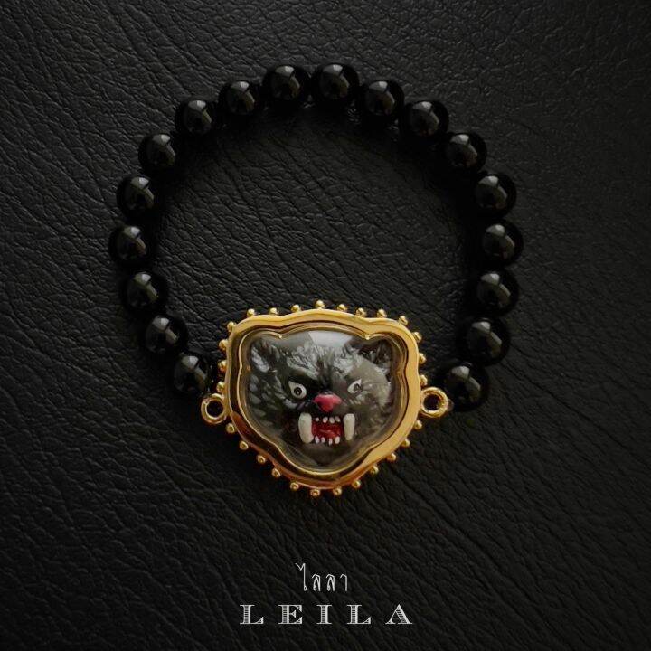 leila-amulets-พญาเสือโคร่ง-สีดำ-พร้อมกำไลหินฟรีตามรูป