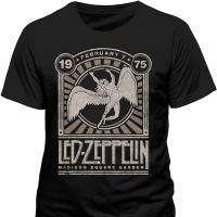 Hot sale Led Zeppelin band graphic Mens 100% Cotton Round Neck Short Sleeve T-Shirt  Adult clothes