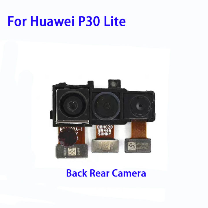 กล้องด้านหน้าด้านหลังของแท้สำหรับ-huawei-p30-lite-p30lite-โมดูลกล้องหันหน้าหลักชิ้นงอสำหรับเปลี่ยนอะไหล่