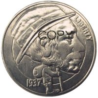 【Best-Selling】 BU(06)Hobo Nickel 1937-D ควายนิกเกิล3ขา