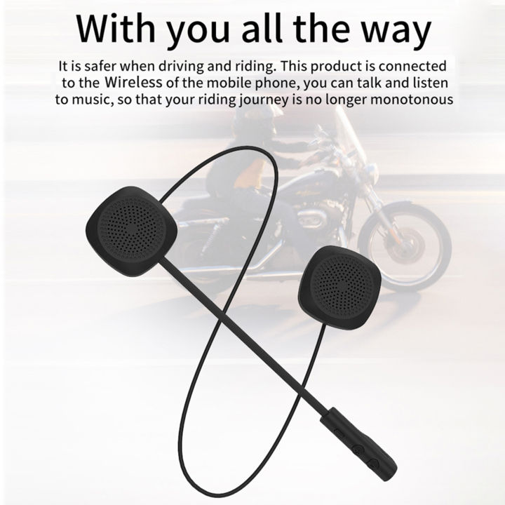 หูฟังสำหรับติดหมวกกันน็อคจักรยานยนต์หูฟังบลูทูธสำหรับขี่มอเตอร์ไซด์กันน้ำใช้ได้กับเสียง-hifi-มอเตอร์ไซด์ลดเสียงรบกวนแบบชาร์จไฟได้