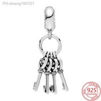 Hot Sale 925 Sterling Silver Love Key Beads Women Fashion Jewelry Gift Fit Original DIY Bracelet Necklace Charm Pendant