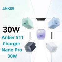 Anker ที่ชาร์จ USB C GaN 30W 511นาโน3 Pro PIQ 3.0พับเก็บได้ชาร์จเร็วสำหรับ iPhone 13 14 Pro Max Samsung Galaxy iPad US Plug