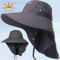 ™✑✪ Veraba Larga Topi Bucket Tão Do Pescoço แห้งเร็ว Pesca Chapéu Ao Ar Ar Esportes Selva Caminhadas Chapéus Homens หมวกแก๊ป