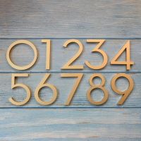 【LZ】✢❃  On The Door Extra Large Apartment Floating Exterior House Number Sign Metal Building 3D Digits 0-9 Number Sticker Building