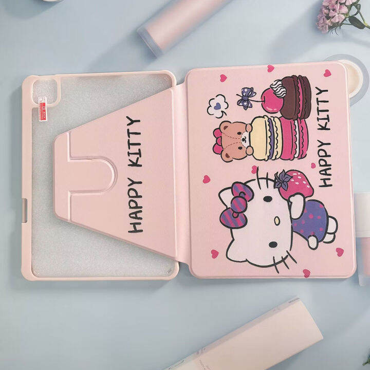 เคสกันกระแทก-hello-kitty-gen7-gen8-gen9-10-2-air1-air2-gen5-gen6-9-7-gen10-มีช่องใส่ปกกา-pro11-air3-10-5-pro-10-5-air4-air5-10-9-เคสหมุนได้