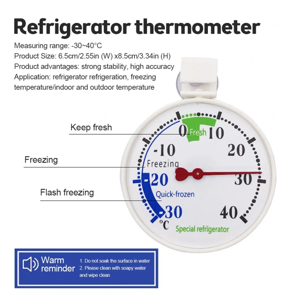  Refrigerator Freezer Thermometer Fridge Refrigeration Temperature  Gauge Home Use -30℃～30℃Kitchen Tools Termometer Digital : Home & Kitchen