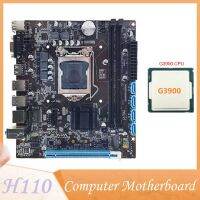 H110 Desktop Computer Motherboard Supports Spare Parts LGA1151 6/7 Generation CPU Dual-Channel DDR4 Memory+G3900 CPU