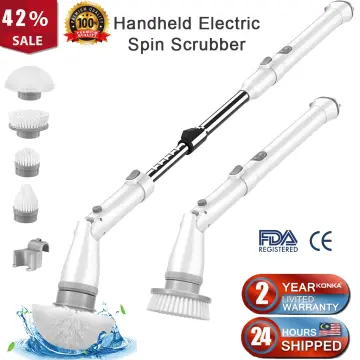 1set Super Electric Spin Scrubber, Rechargeable Bathroom Scrubber