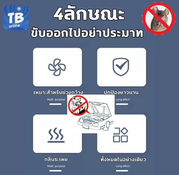 สเปรย์ไล่หนู-ใช้ในห้องเครื่องรถได้-ยาไล่หนู-น้ำยาไล่หนู-ที่ไล่หนู-สารสกัดจากพืช