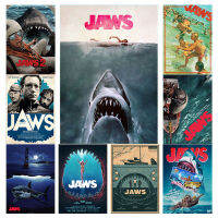 คลาสสิกภาพยนตร์ขากรรไกรบทคัดย่อโปสเตอร์และภาพพิมพ์ Shark ภาพวาดผ้าใบ Wall Art รูปภาพสำหรับ Room Bar Cafe ตกแต่งบ้านของขวัญ New