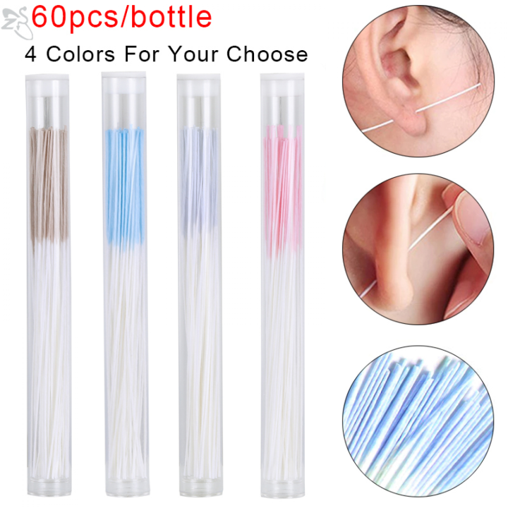 ZS 60Pcs/lot Pierced Ear Cleaning 10cm Set Disposable Earrings Hole