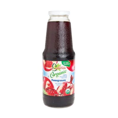 Organic Fresh Pressed Pomegranate Juice 1000ml น้ำทับทิมเข้มข้น ช่วยให้ผิวดูอ่อยเยาว์