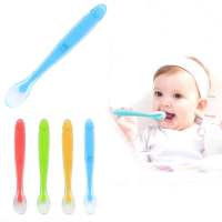 New Baby Soft Silicone Spoon Candy Color Spoon Childrens Food Baby Feeding Dishes Feeder Dining Appliance Bottle Baby Bowl Fork Spoon Sets