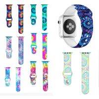 READY STOCK! Cartoon Astronaut &amp; Tie Dye Silicone Strap Apply To Watch Series 7/6/SE/5/4/3/2/1 38-45mm T500 W26 X7 Q99 FT50 T5 Pro FT30 F10 F8 W54 W68 M33 W4 C200