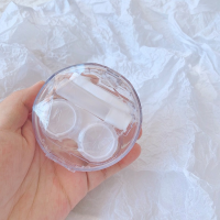 Transparent Contact Lens Box Holder Portable Small Round Clear Eyewear Bag Container Contact Lenses Soak Storage Case