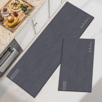 Oilproof Kitchen Mat PVC Absorbent Long Kitchen Rug Non-slip Bathroom Living Room Carpet Decoration Foot Mat Kitchen Supplies