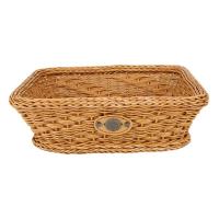 ?NEW Best!! ตะกร้าเหลี่ยมเตี้ย MONARCH 30x30x10 ซม. สีน้ำตาล ตะกร้าผ้า BASKET MONARCH NATURE 30X30X10CM