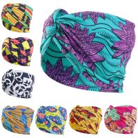 【YF】 Women African Pattern Print Bandanas Headband Twist Style Sports Wide Yoga Elastic Hair Bands Accessories Turban Headscarf