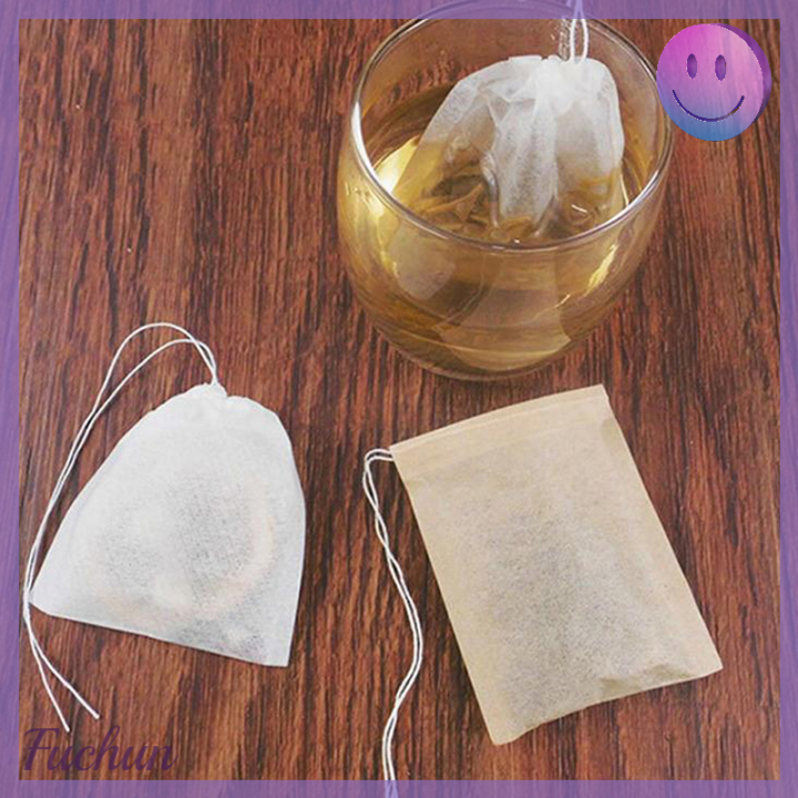 fun-ถุงกระดาษกรองถุงชาสำหรับชาสมุนไพร-จำนวน100ชิ้น